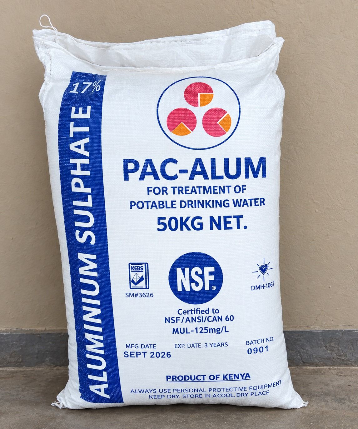 Aluminium sulphate powder